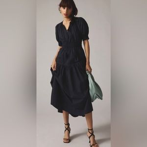 Anthropologie Moon River Puff-Sleeve Dress